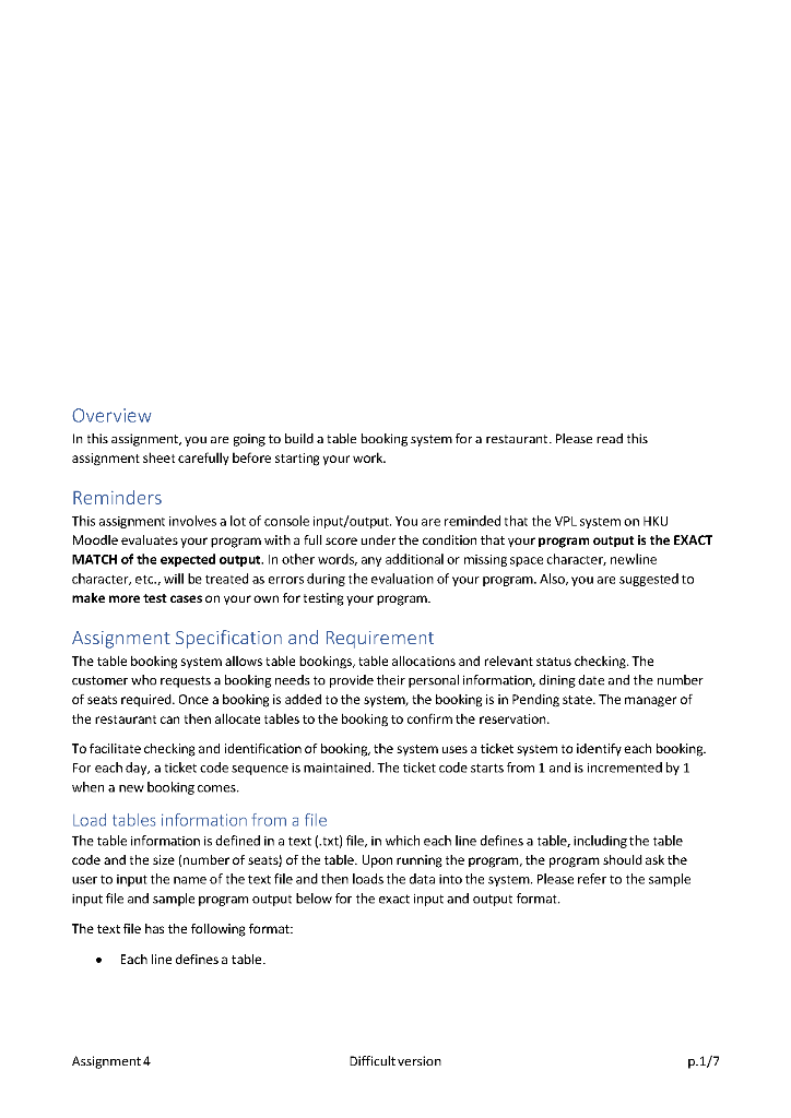 Solved Overview In this assignment, you are going to build a | Chegg.com