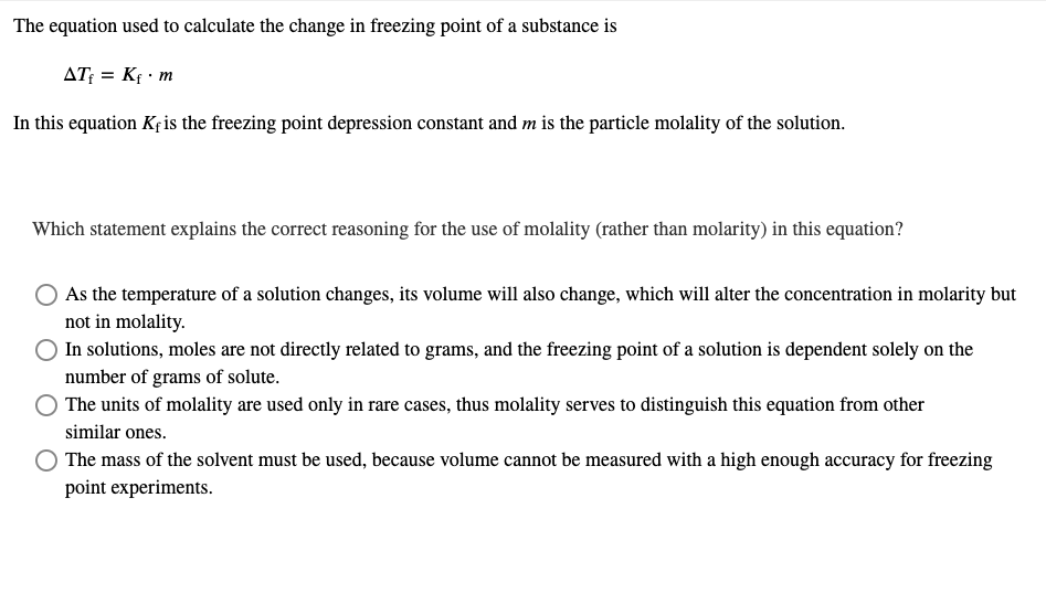 Solved The Arrhenius Equation Describes The Relationship