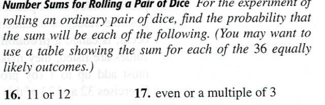 Solved Number Sums for Rolling a Pair of Dice For the | Chegg.com