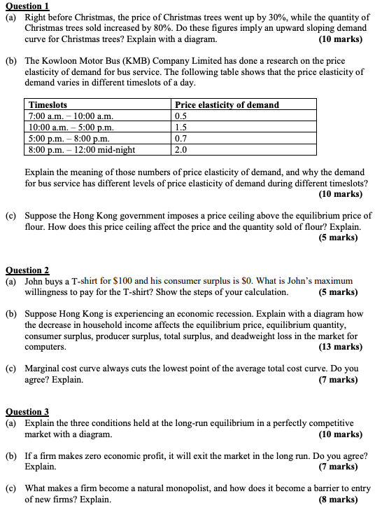 Solved Question 1 A Right Before Christmas The Price O