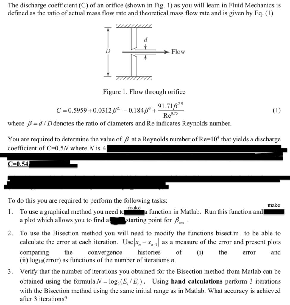 solved-the-discharge-coefficient-c-of-an-orifice-shown-in-chegg