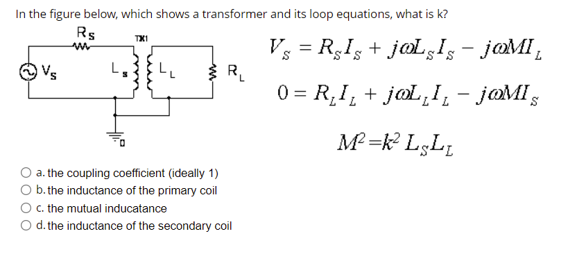 Solved TX1 = In the figure below, which shows a transformer | Chegg.com