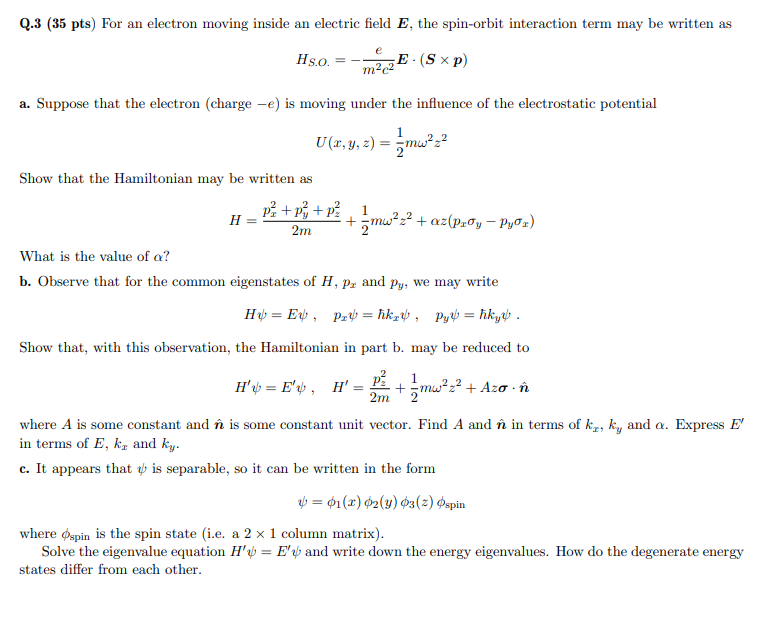 Solved Q 3 35 Pts For An Electron Moving Inside An Elec Chegg Com