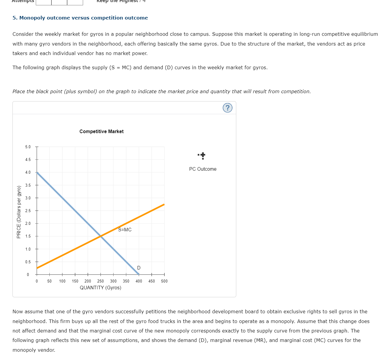 Solved 5. Monopoly versus competition