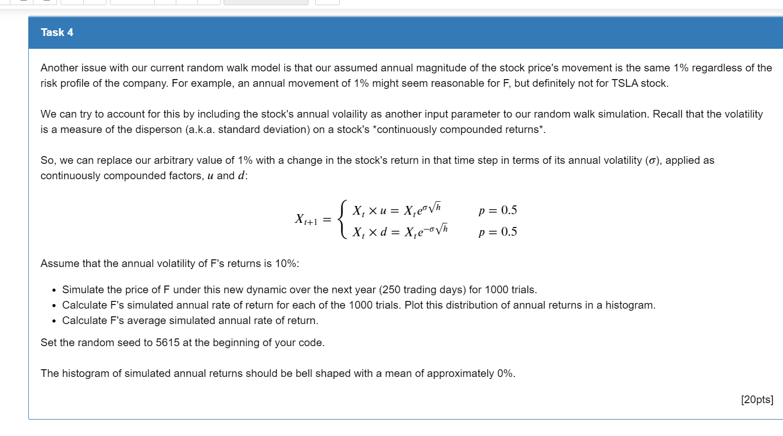Task 4 Another issue with our current random walk | Chegg.com