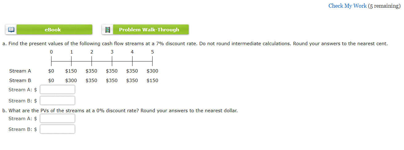 Solved Check My Work (5 Remaining) 80 EBook Problem | Chegg.com