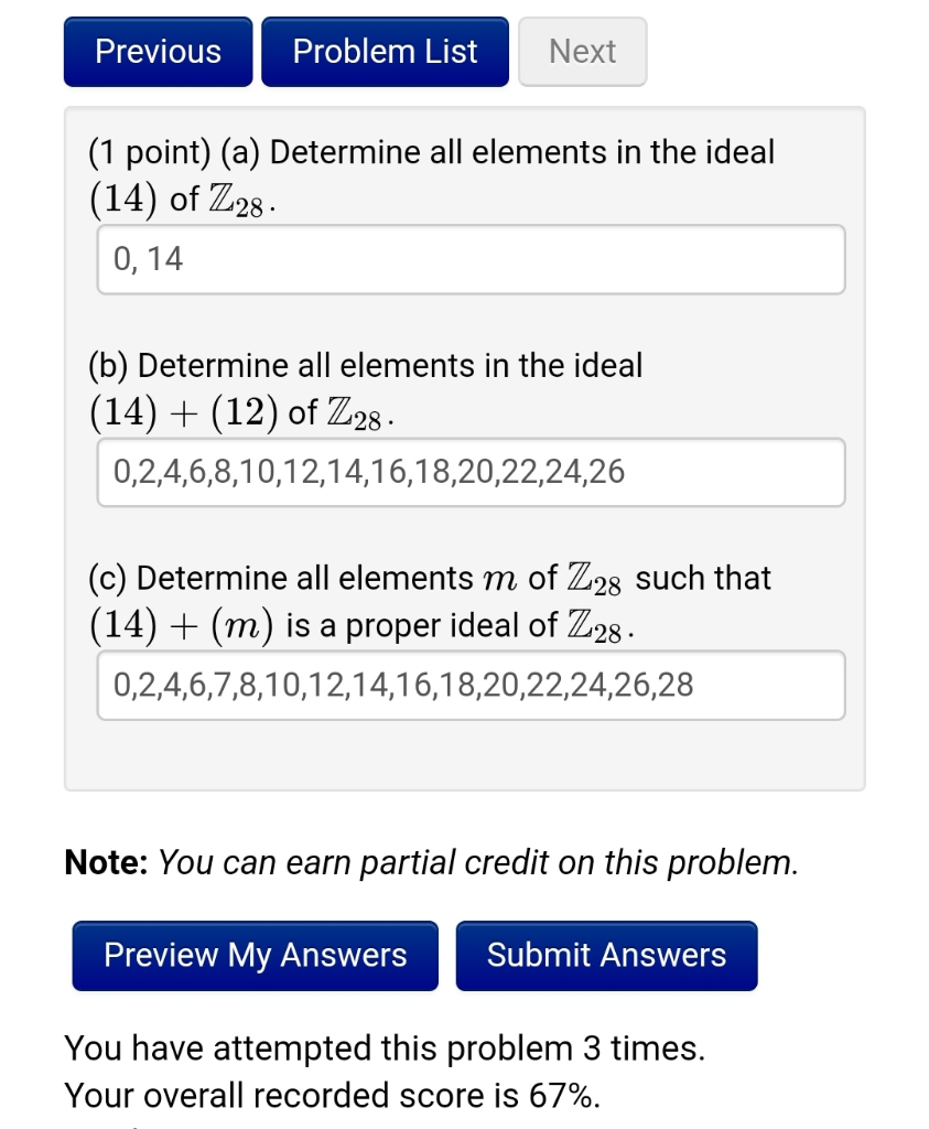 Solved I have solved first 2 parts: (a) & (b), and I am | Chegg.com