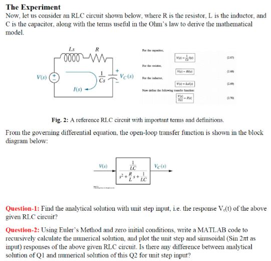 Led Rlc Experiment The Experiment Now, let us consider an RLC circuit | Chegg.com