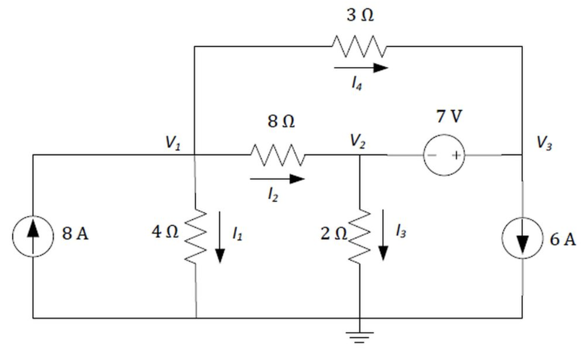 Solved Perform Nodal Analysis on the circuit below and set | Chegg.com