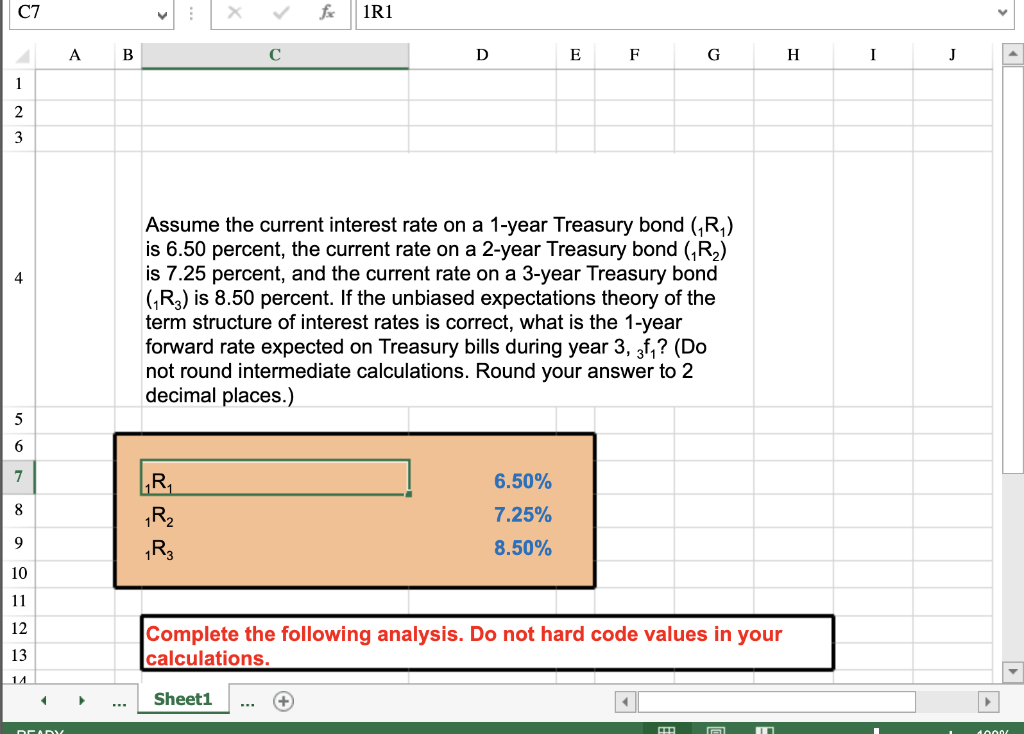 Solved Assume the current interest rate on a 1-year Treasury | Chegg.com