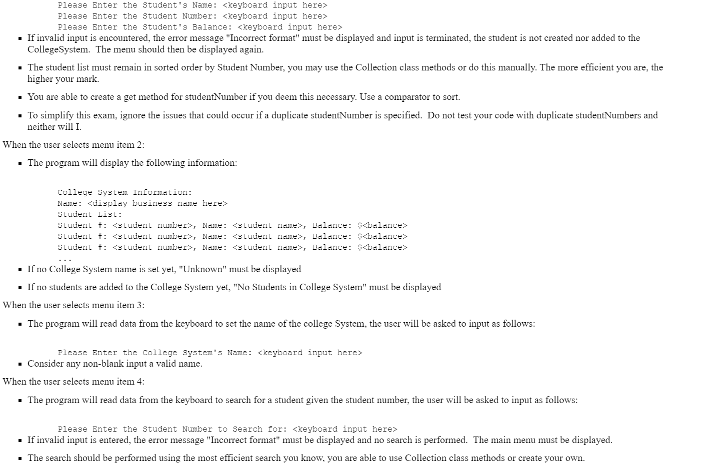 Solved Classes to Create: create a new Project called | Chegg.com