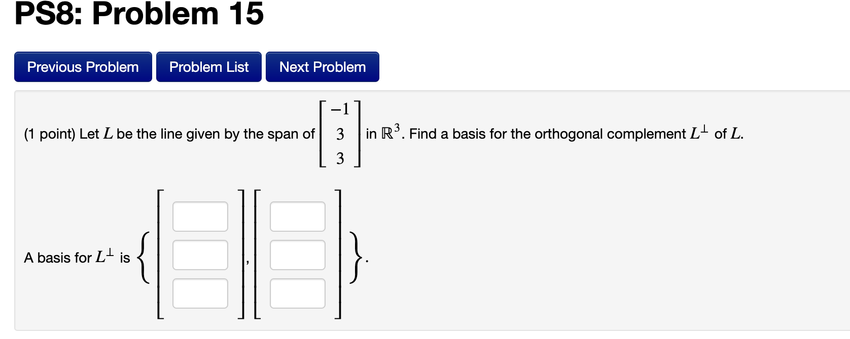 Solved PS8: Problem 15 Previous Problem Problem List Next | Chegg.com