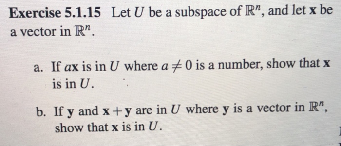 Solved Exercise 5.1.3 In each case determine if the given | Chegg.com