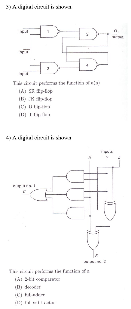 Solved 3) A digital circuit is shown input output input 4 | Chegg.com