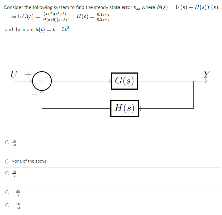 Solved Consider the following system to find the steady | Chegg.com