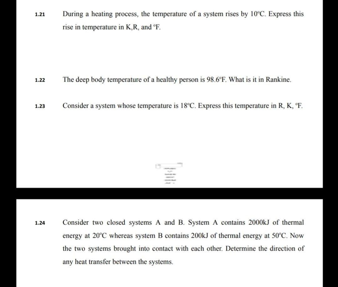 Solved 1.21 During A Heating Process, The Temperature Of A | Chegg.com