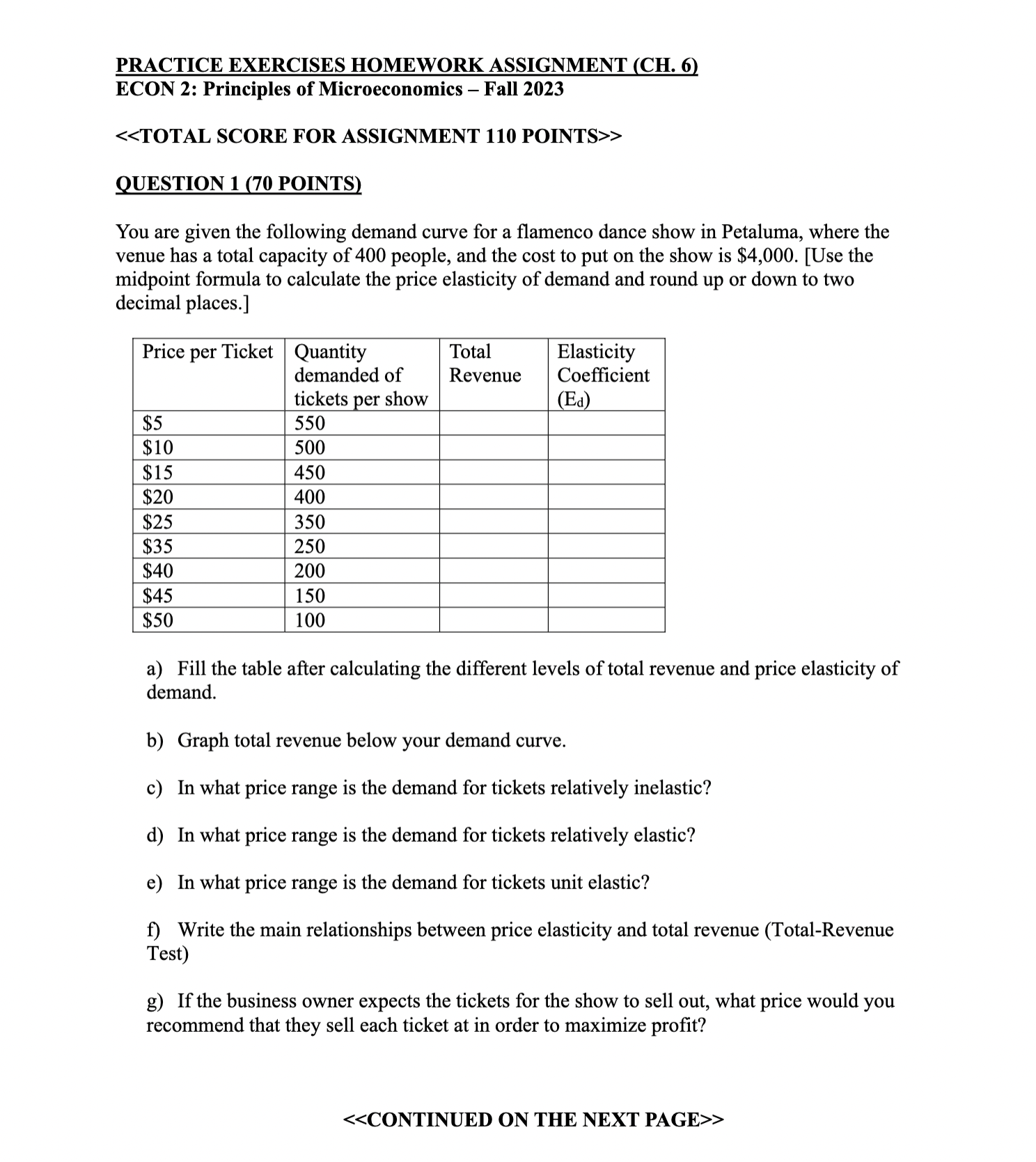 Solved PRACTICE EXERCISES HOMEWORK ASSIGNMENT (CH. 6) ECON | Chegg.com