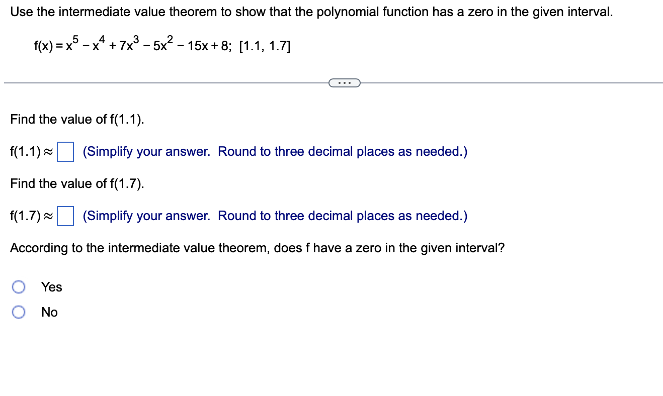 Solved Use the intermediate value theorem to show that the | Chegg.com