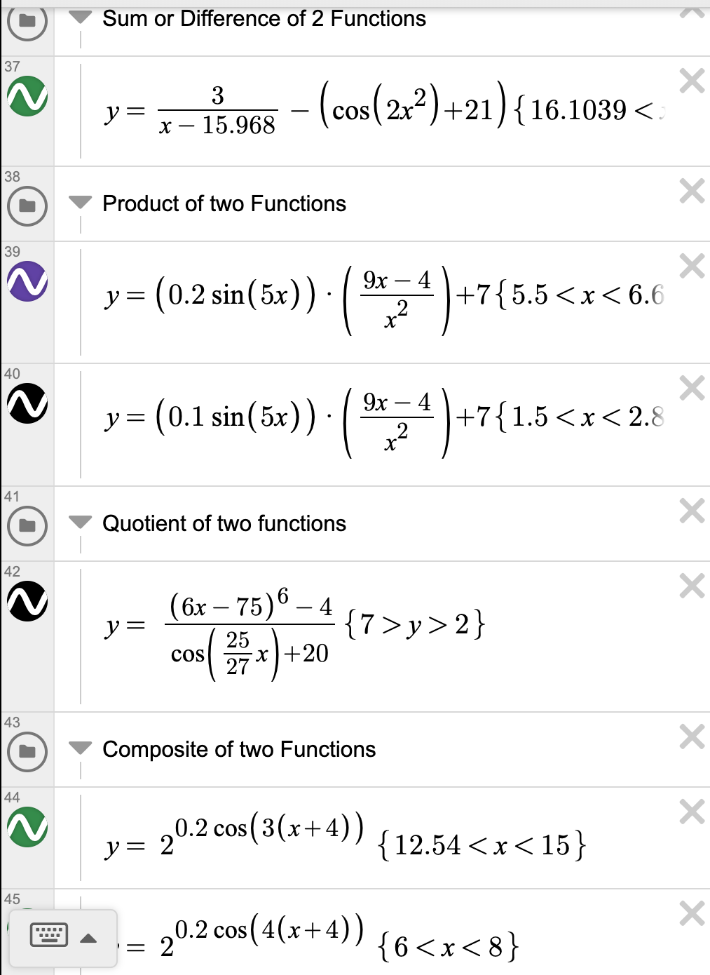 Sum or Difference of 2 Functions | Chegg.com