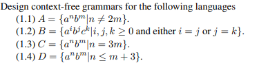 Solved Design context-free grammars for the following