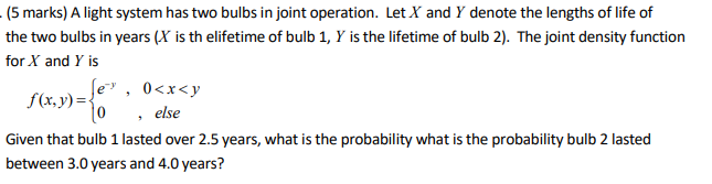 Solved (5 marks) A light system has two bulbs in joint | Chegg.com