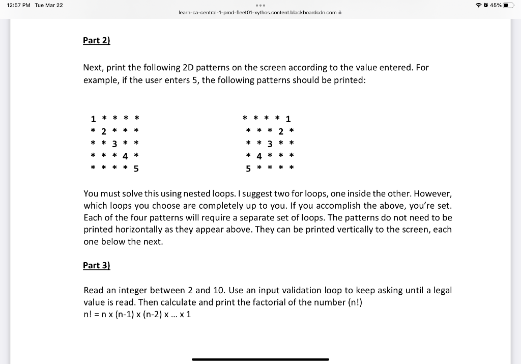 Solved 12:56 PM Tue Mar 22 45% | Chegg.com