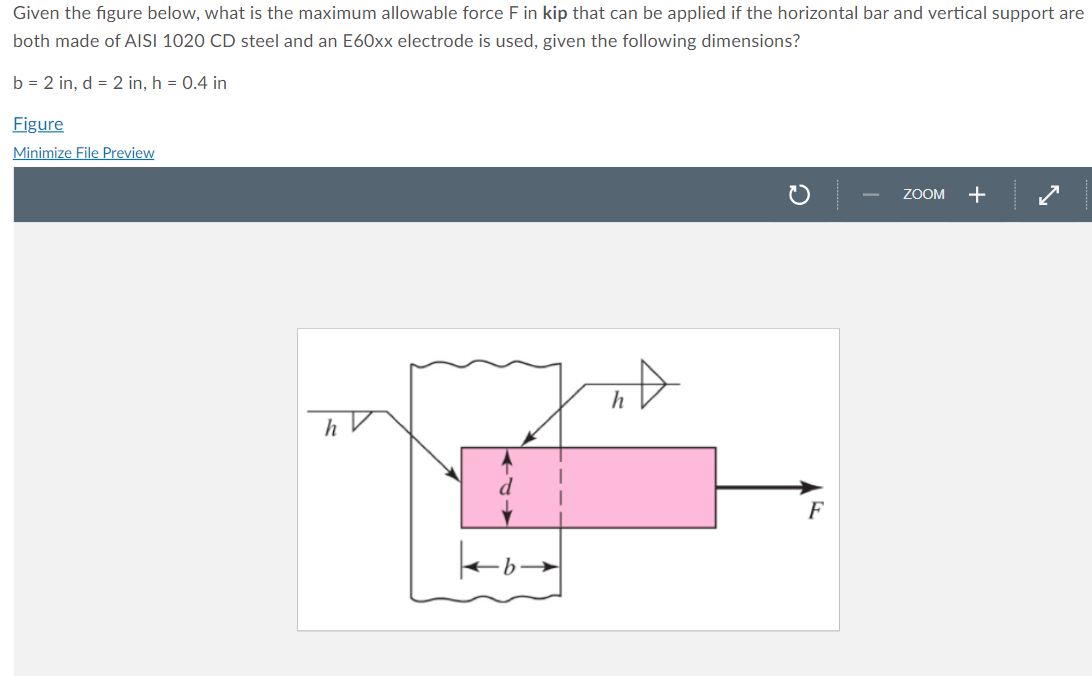 Solved Given the figure below, what is the maximum allowable | Chegg.com
