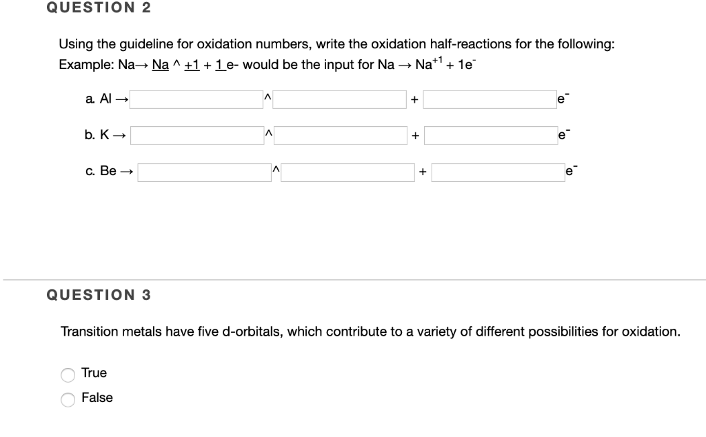 Solved Using The Guideline For Oxidation Numbers Write The