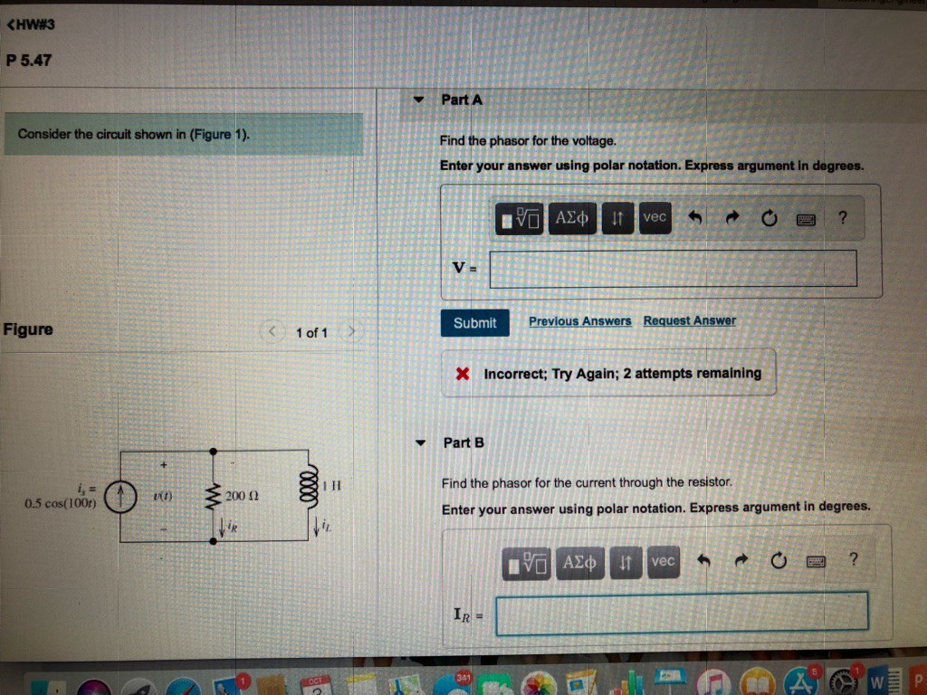 Solved P 5.47 Part A Consider the circuit shown in (Figure | Chegg.com