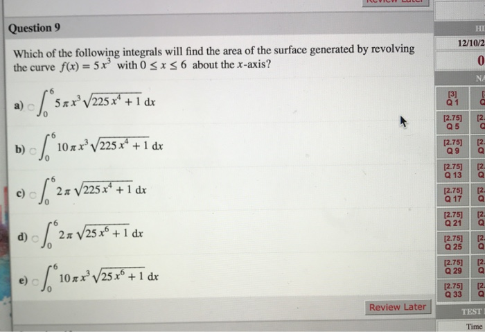 Solved Question 10 Which of the following functions is a | Chegg.com
