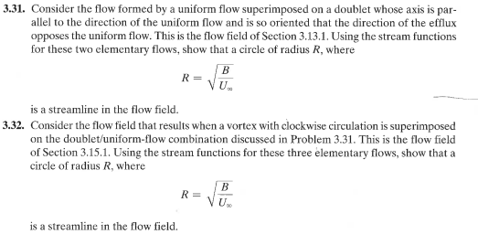 3.31. Consider the flow formed by a uniform flow | Chegg.com