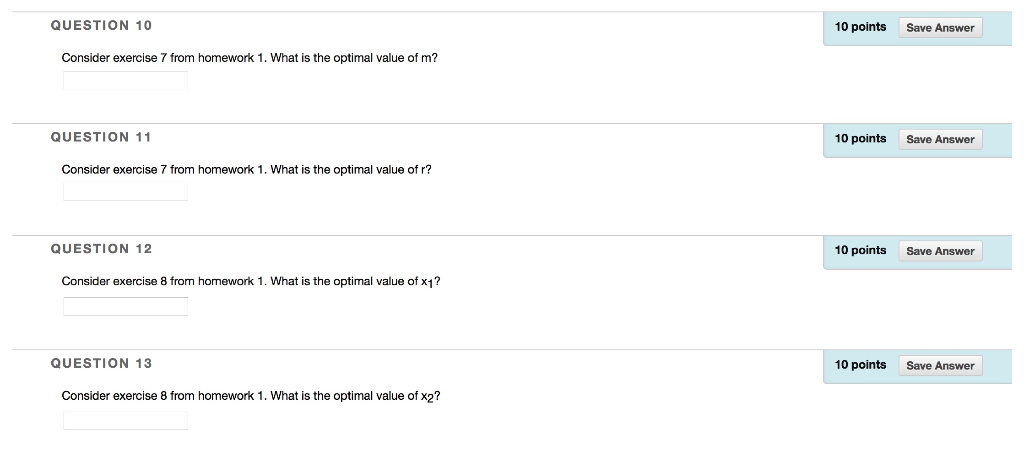 Solved QUESTION 6 10 points Saved 1. Consider the following | Chegg.com