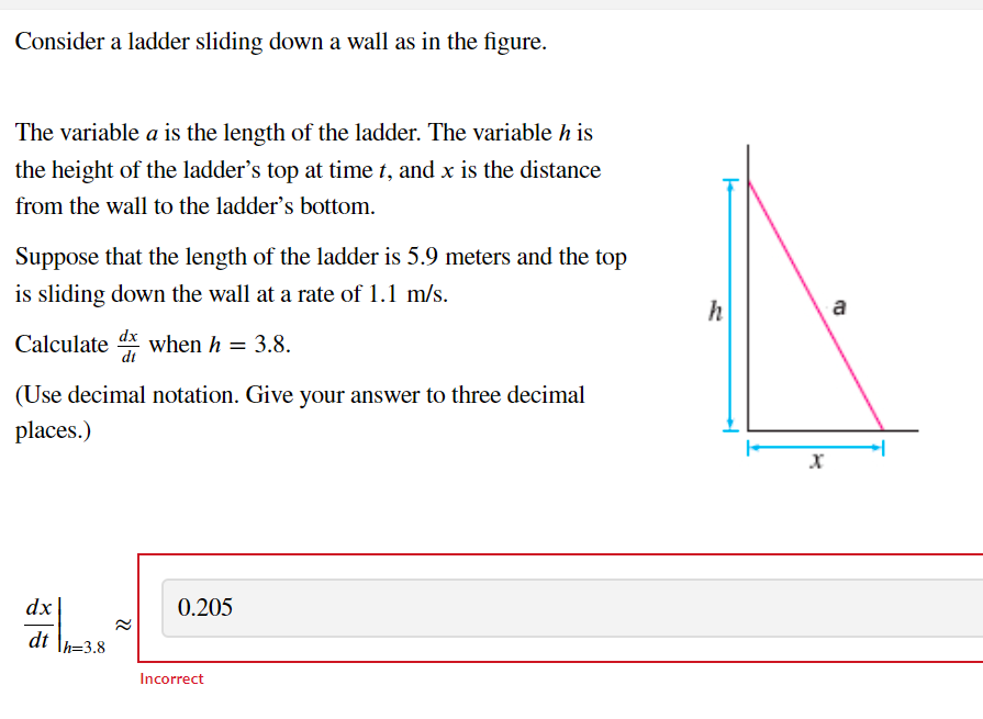 Solved Consider a ladder sliding down a wall as in the | Chegg.com