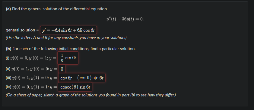 Solved (a) Find The General Solution Of The Differential | Chegg.com