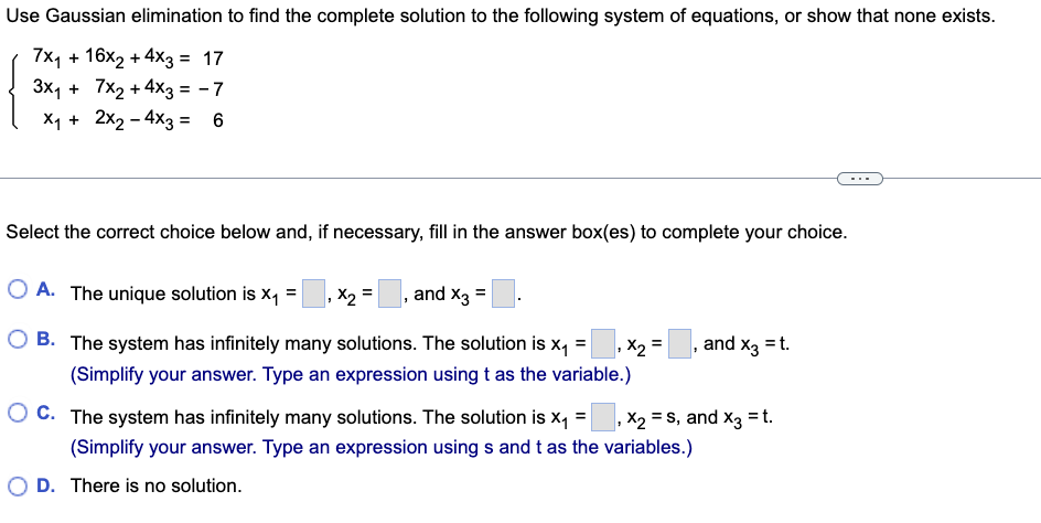 4 x − 6 = 7 x   1 2