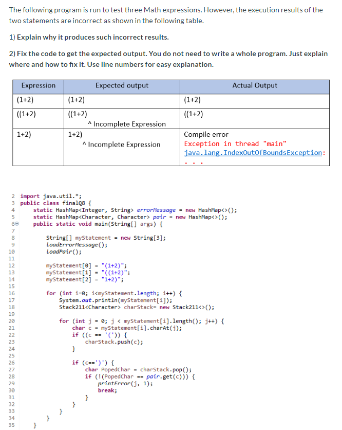 The following program is run to test three Math | Chegg.com