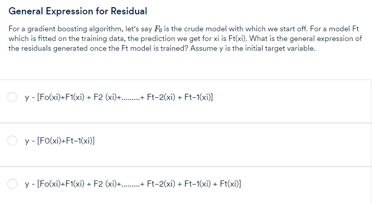 Solved General Expression for Residual For a gradient | Chegg.com