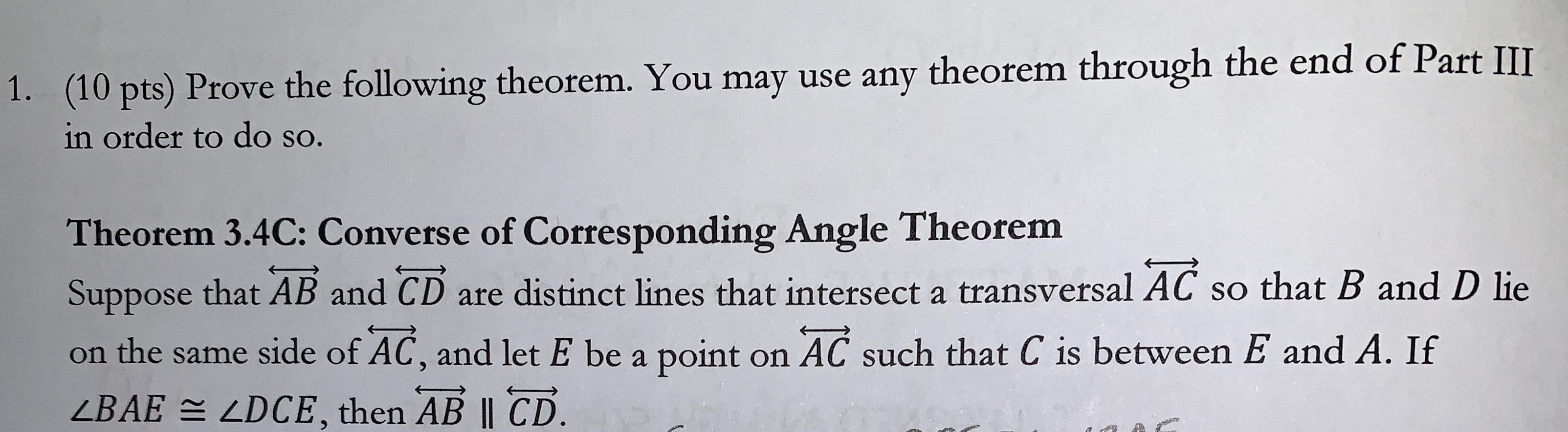 Solved 1. (10 Pts) Prove The Following Theorem. You May Use | Chegg.com