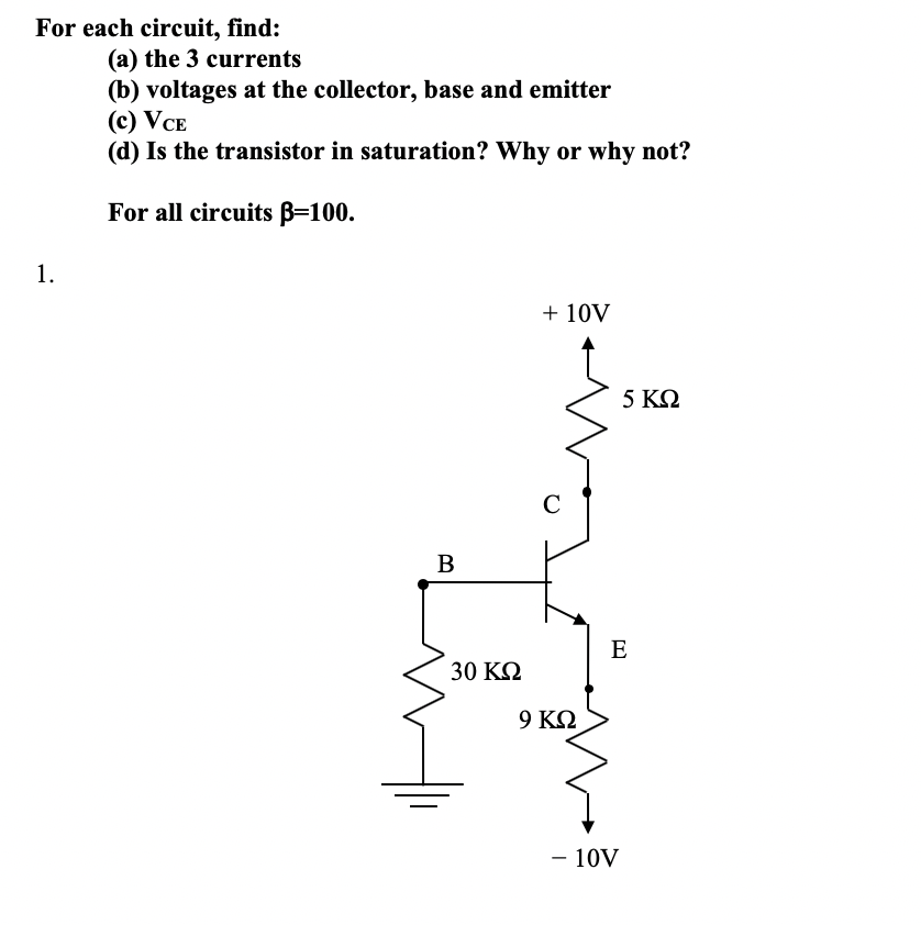 Solved For Each Circuit, Find: (a) The 3 Currents (b) | Chegg.com