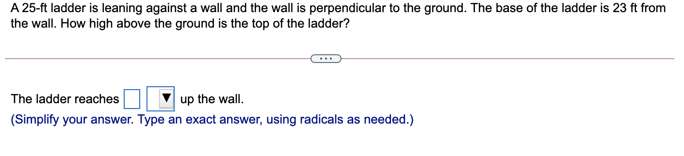 Solved A 25-ft Ladder Is Leaning Against A Wall And The Wall 