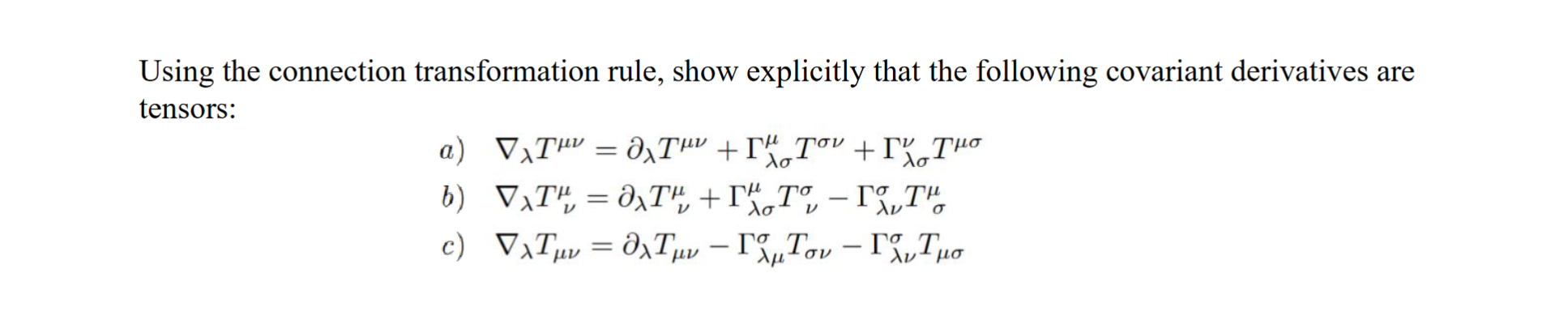 Solved Using the connection transformation rule, show | Chegg.com
