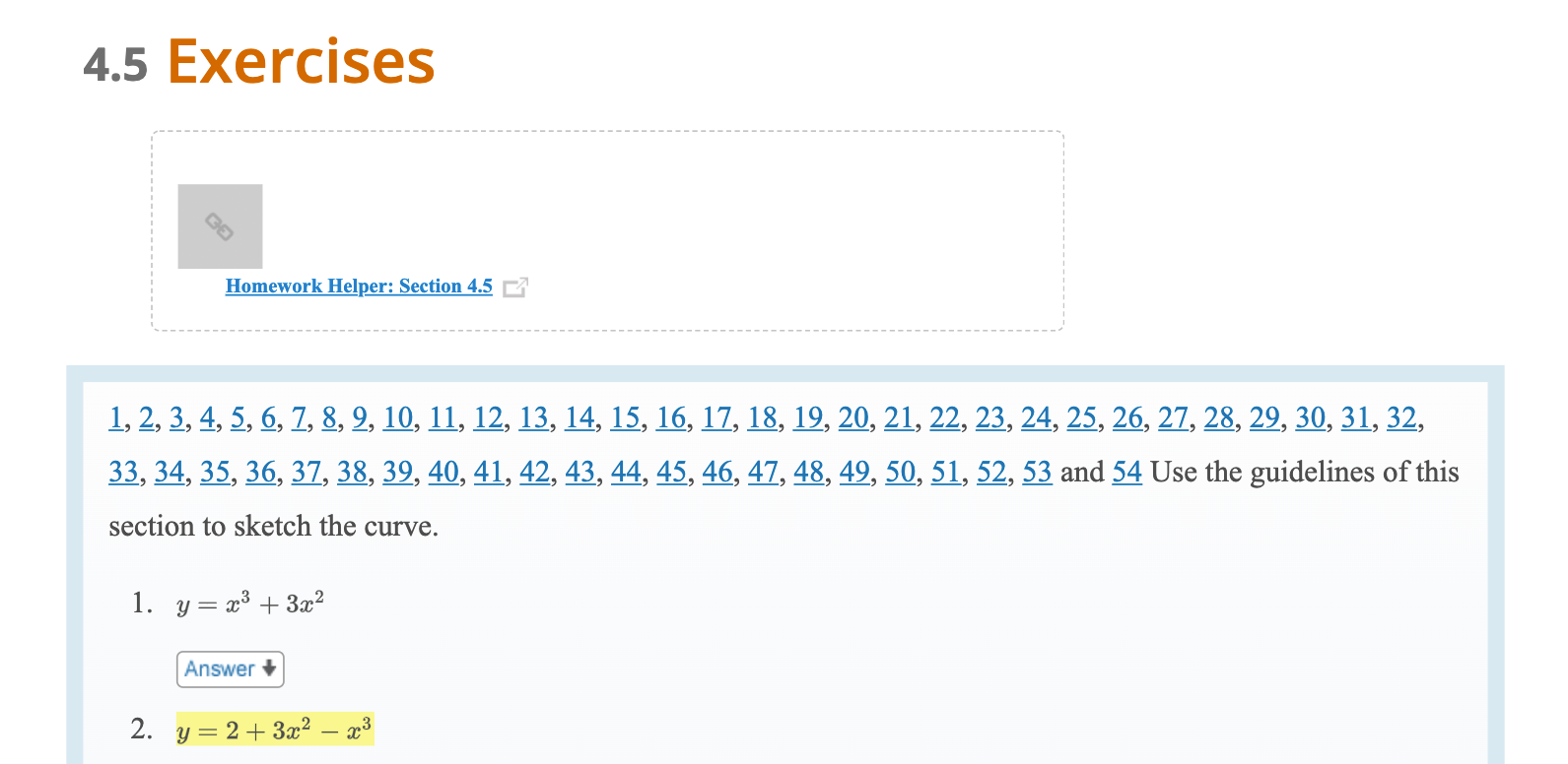 Solved 4.5 Exercises Homework Helper: Section 4.5 1, 2, 3, | Chegg.com