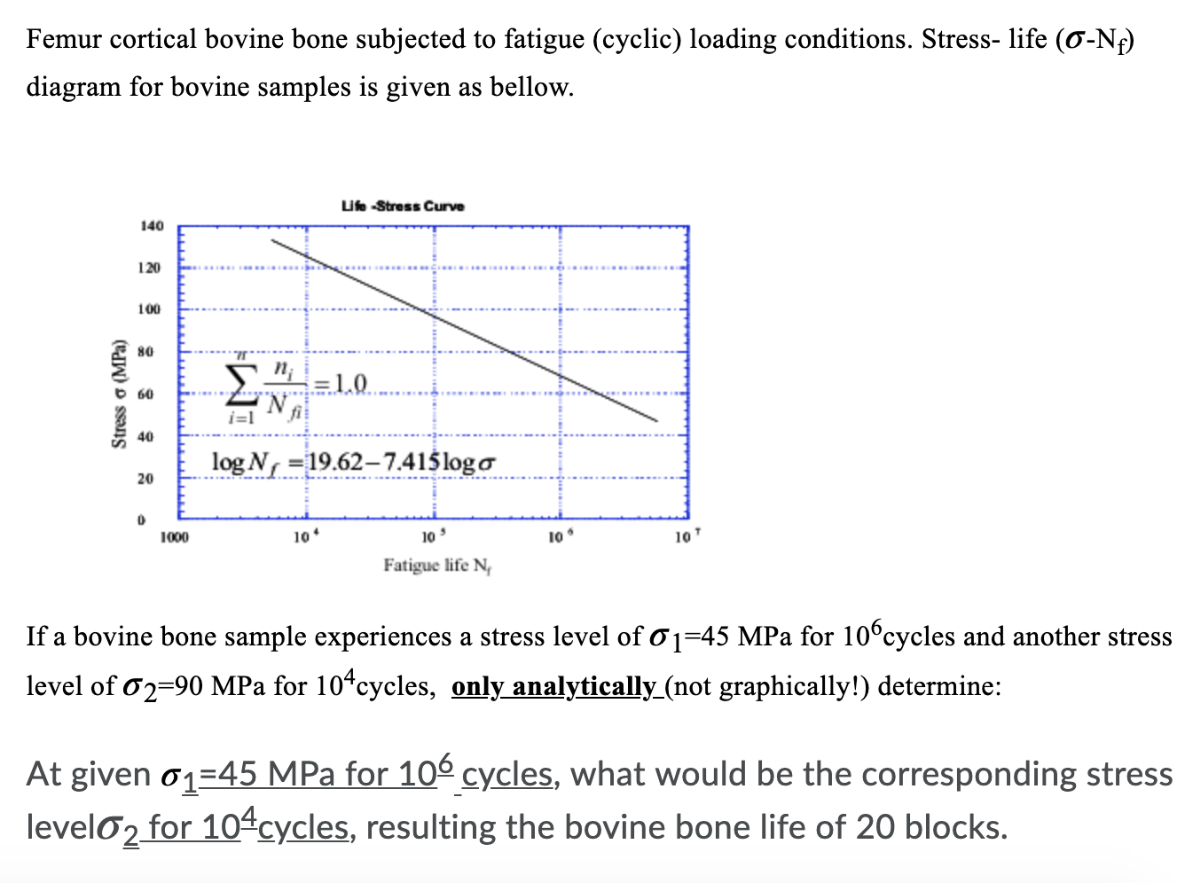 Solved Femur Cortical Bovine Bone Subjected To Fatigue C Chegg Com