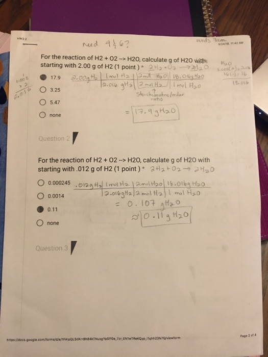 Solved ewa2 nud 서측63 For the reaction of H2+02->H20, | Chegg.com