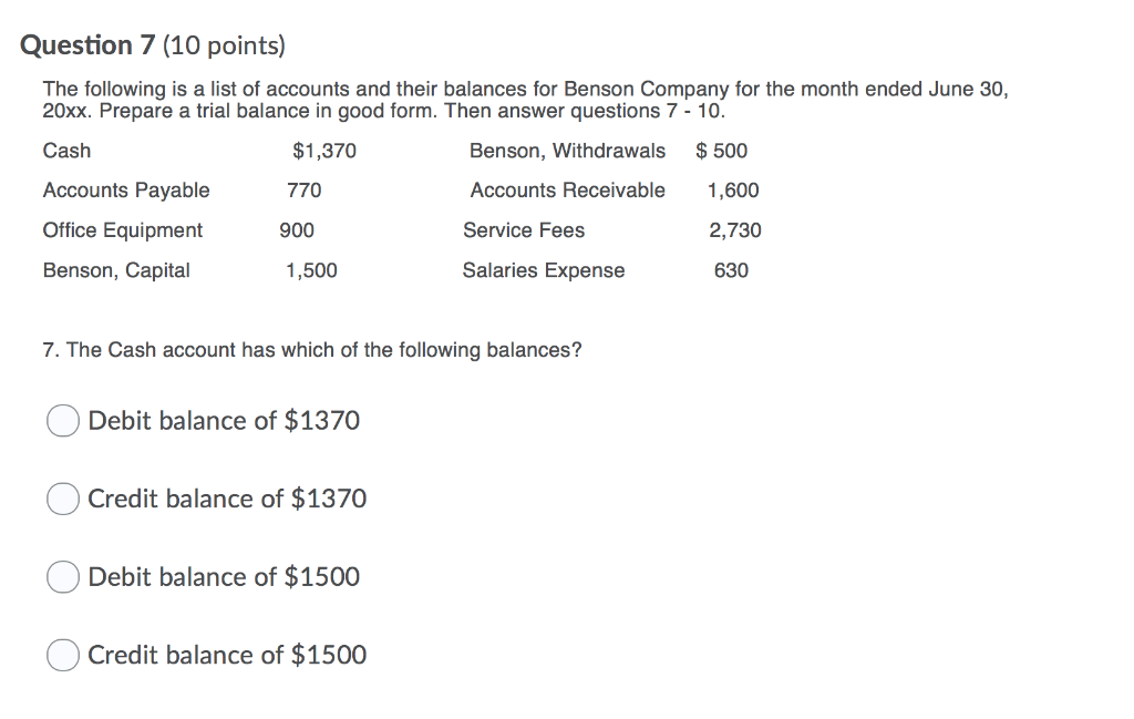 Solved Question 7 (10 points) The following is a list of