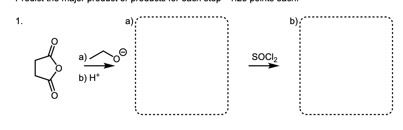 Solved 1. A): SOCI2 B) H+ | Chegg.com