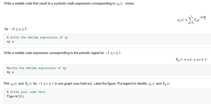 Solved Write a symbolic math expressions that will determine | Chegg.com