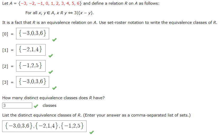 Solved Let A={−3,−2,−1,0,1,2,3,4,5,6} And Define A Relation | Chegg.com