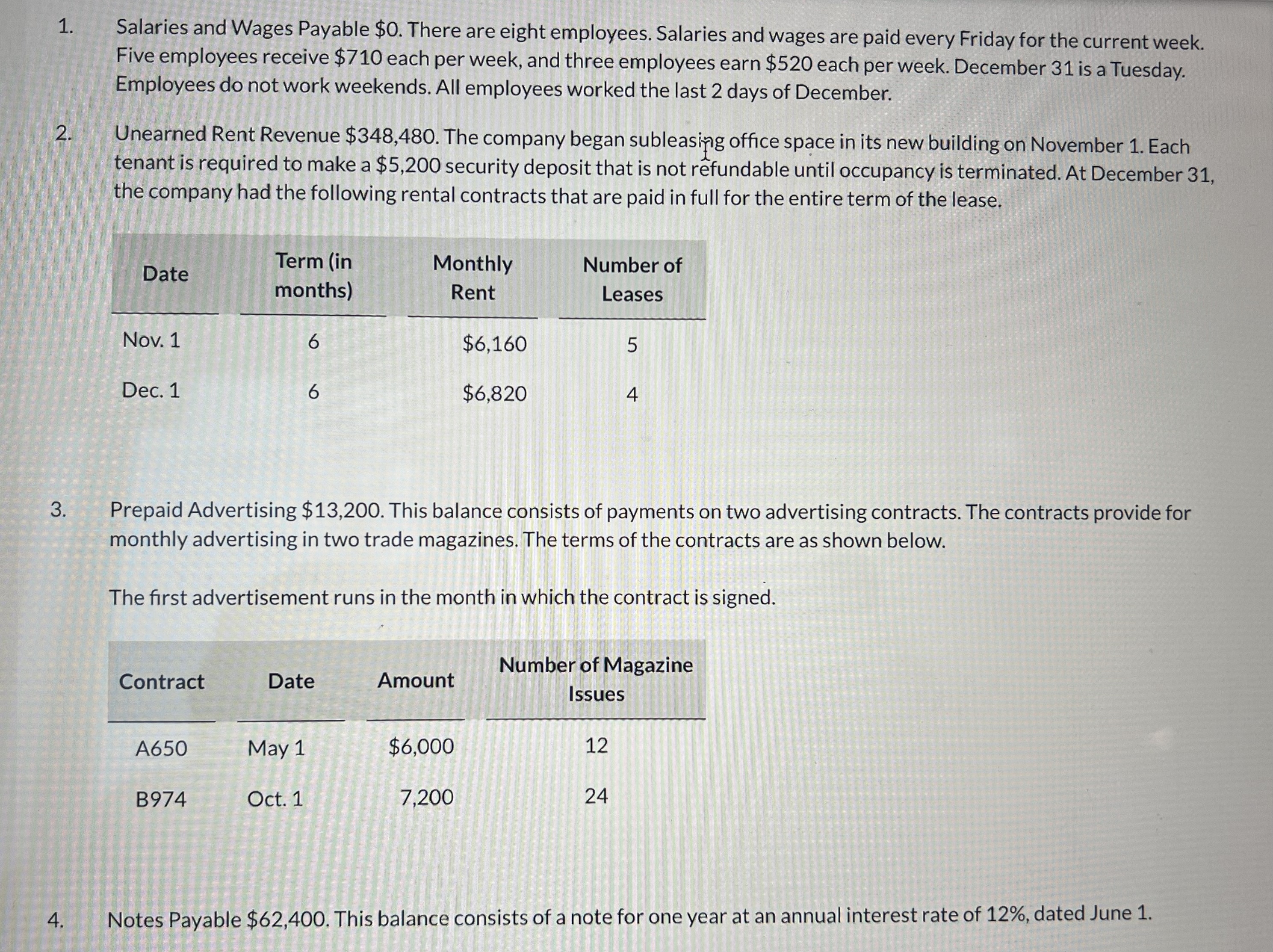 Solved Salaries and Wages Payable $0. ﻿There are eight | Chegg.com