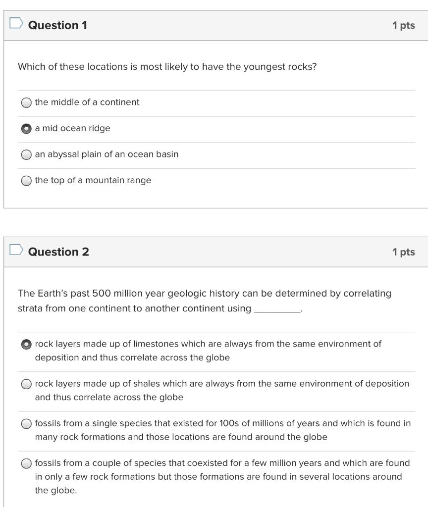Solved Question 1 1 pts Which of these locations is most | Chegg.com